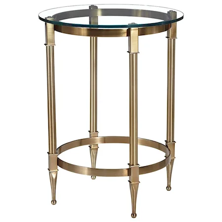 Round Drink Table with Glass Top